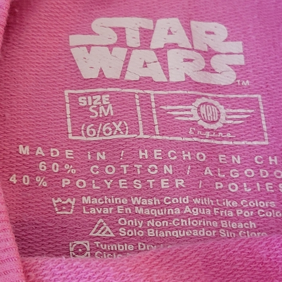 Starwars Girls Yoda Sweatshirt 6/6X - Picture 6 of 6
